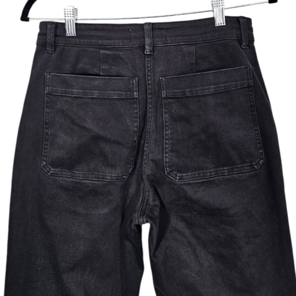 Everlane Cropped Straight Regular Black Denim Jeans Sz 4 - Picture 7 of 12